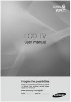 SAMSUNG LCD 650 Series TV Operating Manuals SAMSUNG LCD 650 Series TV Operating Manuals