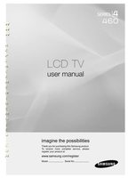 Samsung CS20H2SX/XSE LA32A330J1NXXA LN32B460 TV Operating Manual
