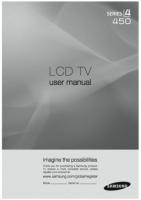 Samsung LN19A450 LN32A450 LN37A450 TV Operating Manual