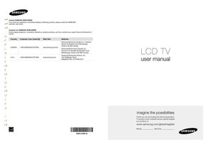 Samsung LN40D630 LN46D630 TV Operating Manual