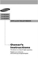 Samsung LNR2355 LNR2755 LNR3255 TV Operating Manual