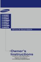 Samsung LNR237 LNR237W1 LNR238 TV Operating Manual