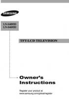SAMSUNG LNS4095D/4695DOM TV Operating Manuals SAMSUNG LNS4095D/4695DOM TV Operating Manuals