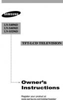 SAMSUNG LNS4096D/4696D/5296DOM TV Operating Manuals SAMSUNG LNS4096D/4696D/5296DOM TV Operating Manuals