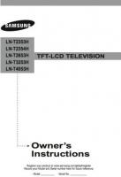 Samsung LNT4053HX/XAA LNT4053HX/XAC HLS7178W TV Operating Manual