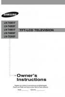 Samsung LNT4661 LNT4061 LNT4665 TV Operating Manual