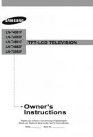 SAMSUNG LNT4061FOM TV Operating Manuals SAMSUNG LNT4061FOM TV Operating Manuals