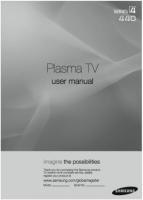 Samsung PL50A440P1D TV Operating Manual