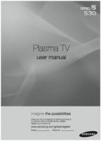 Samsung PN50A530OM TV Operating Manual