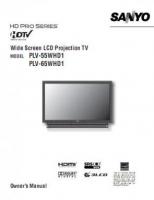 Sanyo PLV55WHD1 PLV65WHD1 TV Operating Manual