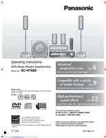 Panasonic SAHT680 Home Theater System Operating Manual