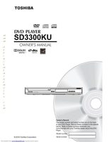 Toshiba sd3300 DVD Player Operating Manual