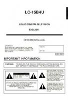 SHARP LC15B4UOM Operating Manuals