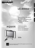 Sharp LC20B6U TV Operating Manual