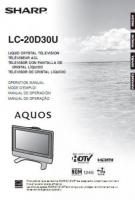 Sharp LC20D30U TV Operating Manual