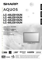 Sharp LC40LE810UN LC46LE810UN LC52LE810UN TV Operating Manual
