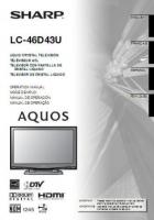 Sharp LC46D43U TV Operating Manual