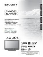 Sharp LC46D82U LC52D82U TV Operating Manual
