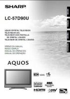 Sharp LC57D90U TV Operating Manual