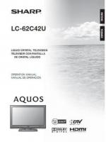 Sharp LC62C42U TV Operating Manual