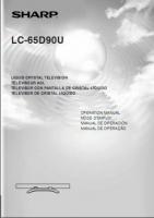 Sharp LC65D90U TV Operating Manual