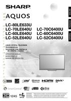 Sharp LC52C6400U LC52LE640U LC60C6400U TV Operating Manual