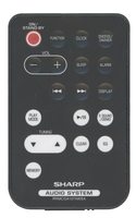 Sharp RRMCGA107AWSA Audio Remote Control