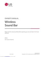 LG SL6Y Sound Bar System Operating Manual