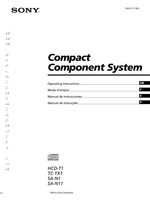 Sony HCDT1 SAN1 SAN11 Audio System Operating Manual