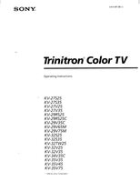 Sony 50EX1213 50VX15K 50VX2213 TV Operating Manual