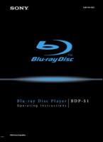 Sony BDPS1 DVD Player Operating Manual