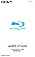 Sony BDPS5000ES Blu-Ray DVD Player Operating Manual