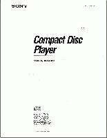SONY CDCP201OM Operating Manuals SONY CDCP201OM Operating Manuals