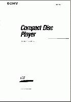 Sony CDP997 CD Player Operating Manual