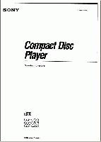 Sony CDPC225 CDPC235 CDPC245 CD Player Operating Manual