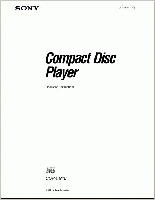 Sony CDPC910 TV Operating Manual