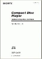 Sony CDPC5CS CDPC5CSB Audio System Operating Manual