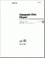 Sony CDPCA70ES Audio System Operating Manual