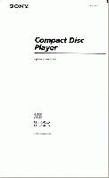Sony CDPCA8ES CDPCA9ES Audio System Operating Manual
