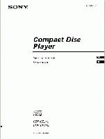 Sony CDPCE245 CDPCE345 Audio System Operating Manual