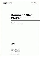 Sony CDPCE275 CDPCE375 Audio System Operating Manual