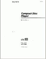 Sony CDPCX220 CDPCX240 Audio System Operating Manual