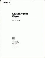 SONY CDPCX300OM Operating Manuals SONY CDPCX300OM Operating Manuals