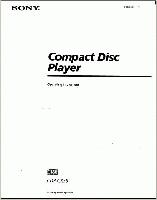 Sony CDPCX55 Audio/Video Receiver Operating Manual