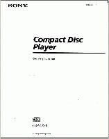SONY CDPCX55OM Audio/Video Receiver Operating Manuals SONY CDPCX55OM Audio/Video Receiver Operating Manuals