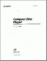 Sony CDPCX681 Audio/Video Receiver Operating Manual