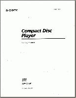 SONY CDPCX681OM Audio/Video Receiver Operating Manuals SONY CDPCX681OM Audio/Video Receiver Operating Manuals
