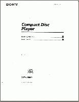 SONY CDPCX88ESOM Operating Manuals SONY CDPCX88ESOM Operating Manuals