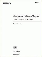 Sony CDPM400CS CD Player Operating Manual