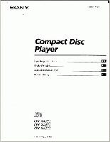 Sony CDPXA3ES CDPXA5ES CDPXA7ES Audio System Operating Manual
